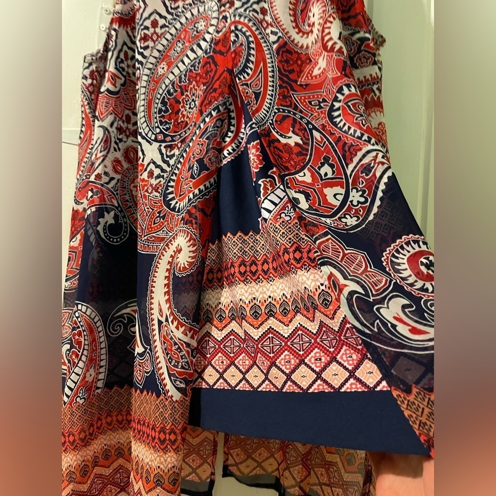 Roz & Ali paisley tank blouse-large like new - Picture 4 of 13
